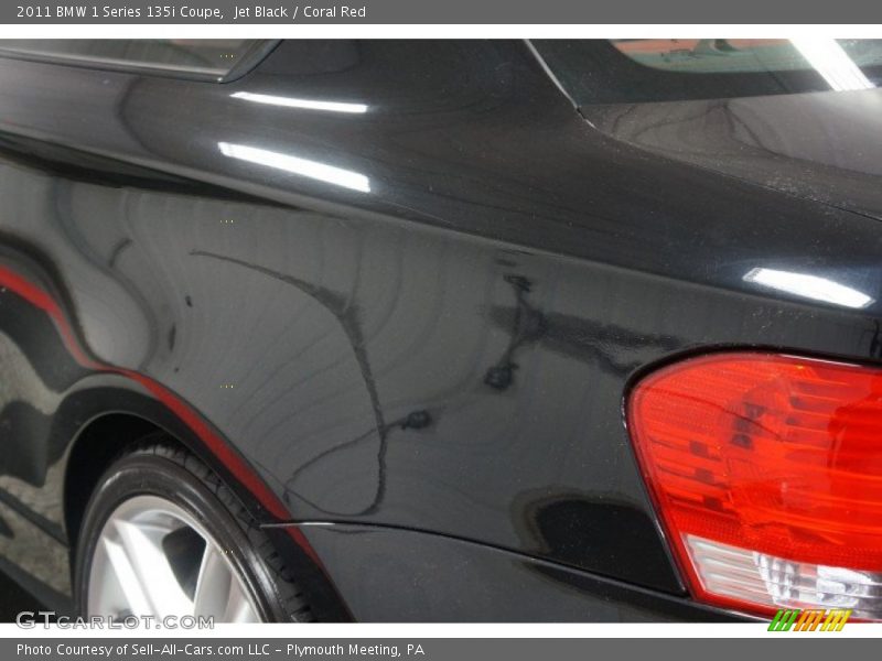 Jet Black / Coral Red 2011 BMW 1 Series 135i Coupe