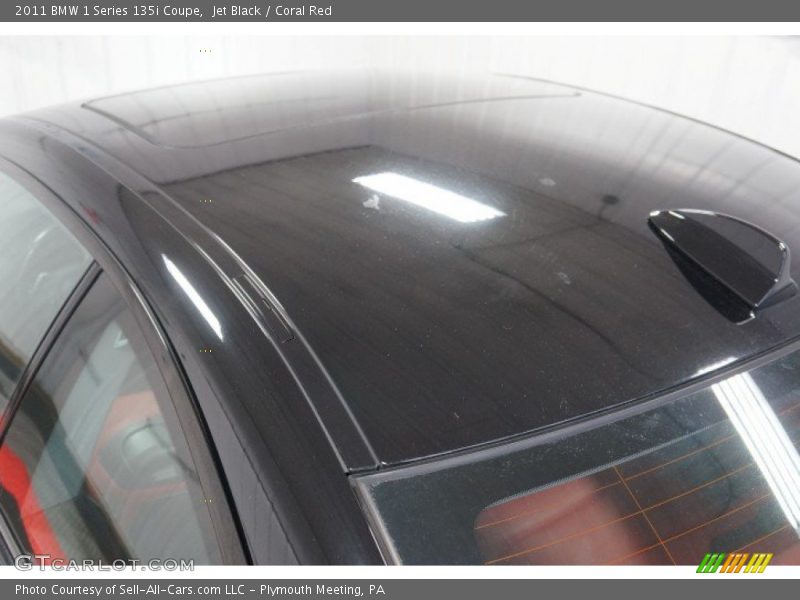 Jet Black / Coral Red 2011 BMW 1 Series 135i Coupe