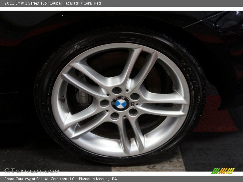 Jet Black / Coral Red 2011 BMW 1 Series 135i Coupe