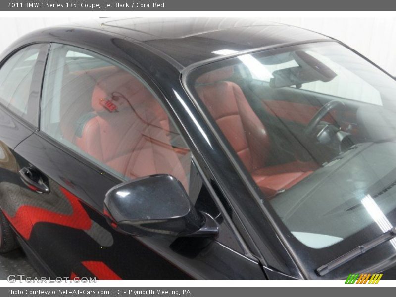 Jet Black / Coral Red 2011 BMW 1 Series 135i Coupe