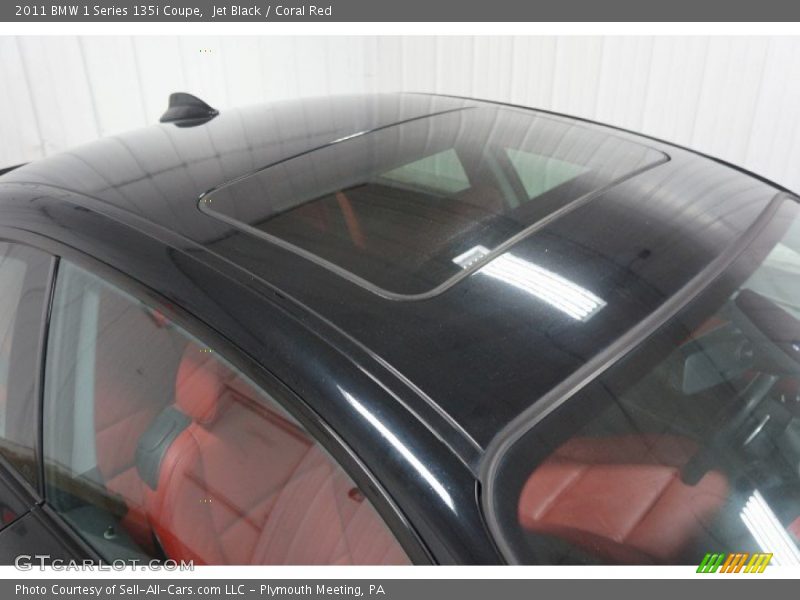 Jet Black / Coral Red 2011 BMW 1 Series 135i Coupe