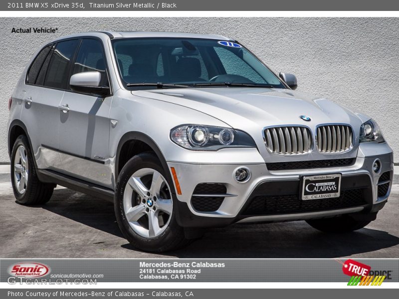 Titanium Silver Metallic / Black 2011 BMW X5 xDrive 35d