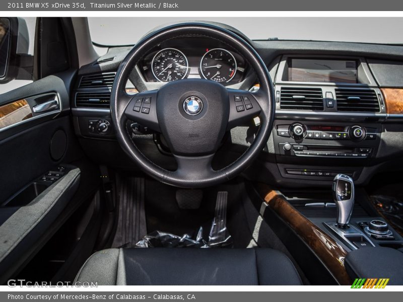 Titanium Silver Metallic / Black 2011 BMW X5 xDrive 35d