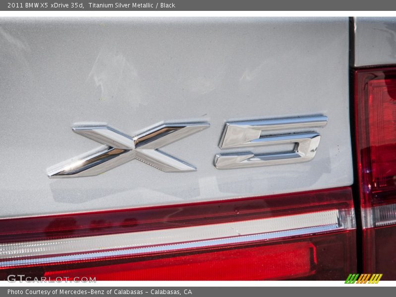 Titanium Silver Metallic / Black 2011 BMW X5 xDrive 35d