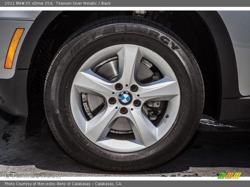 Titanium Silver Metallic / Black 2011 BMW X5 xDrive 35d