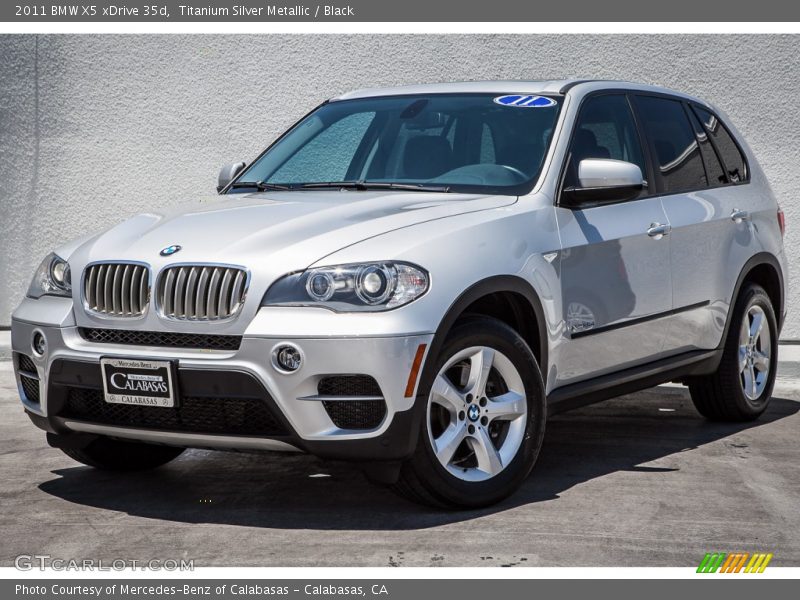 Titanium Silver Metallic / Black 2011 BMW X5 xDrive 35d