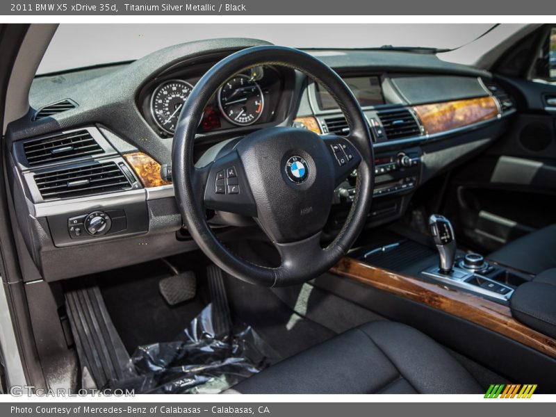 Titanium Silver Metallic / Black 2011 BMW X5 xDrive 35d