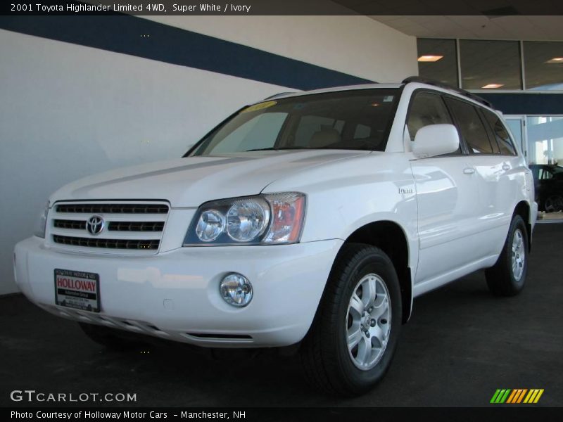 Super White / Ivory 2001 Toyota Highlander Limited 4WD