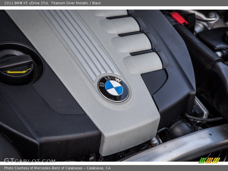 Titanium Silver Metallic / Black 2011 BMW X5 xDrive 35d