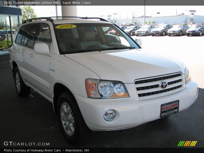 Super White / Ivory 2001 Toyota Highlander Limited 4WD