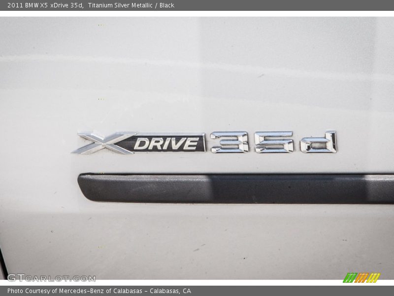 Titanium Silver Metallic / Black 2011 BMW X5 xDrive 35d