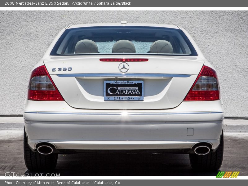 Arctic White / Sahara Beige/Black 2008 Mercedes-Benz E 350 Sedan