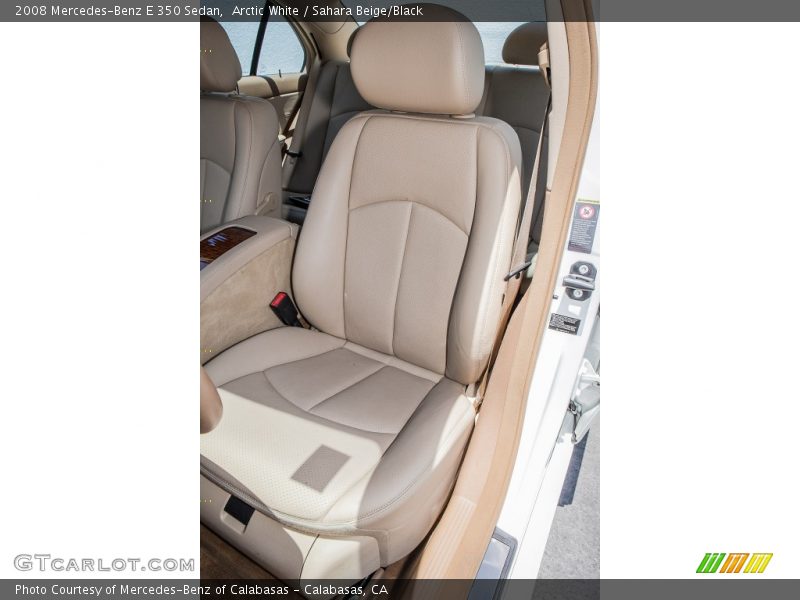Arctic White / Sahara Beige/Black 2008 Mercedes-Benz E 350 Sedan
