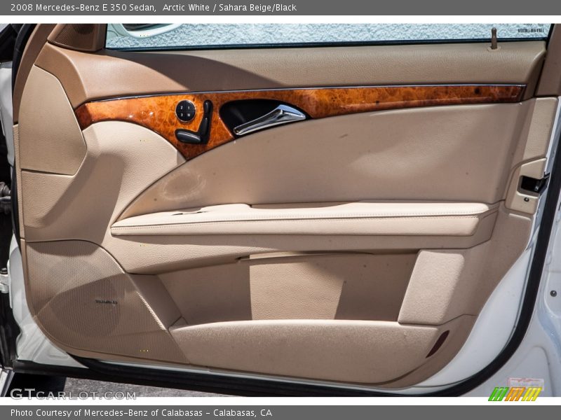 Arctic White / Sahara Beige/Black 2008 Mercedes-Benz E 350 Sedan