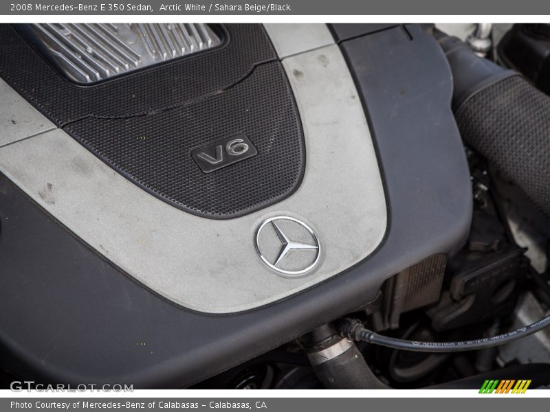 Arctic White / Sahara Beige/Black 2008 Mercedes-Benz E 350 Sedan