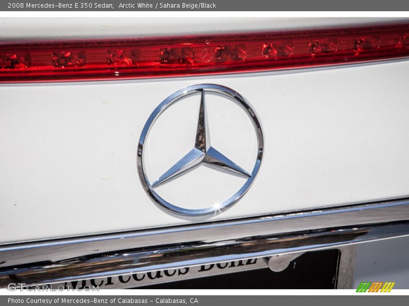 Arctic White / Sahara Beige/Black 2008 Mercedes-Benz E 350 Sedan