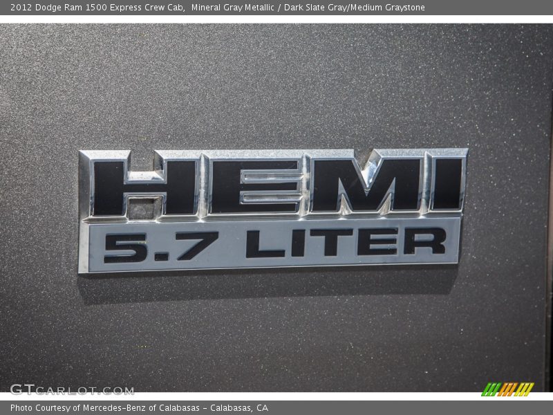 Mineral Gray Metallic / Dark Slate Gray/Medium Graystone 2012 Dodge Ram 1500 Express Crew Cab