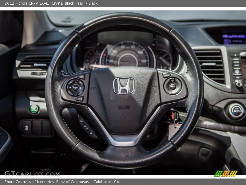 Crystal Black Pearl / Black 2012 Honda CR-V EX-L