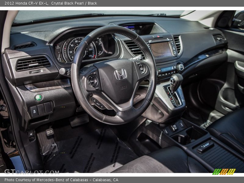 Crystal Black Pearl / Black 2012 Honda CR-V EX-L