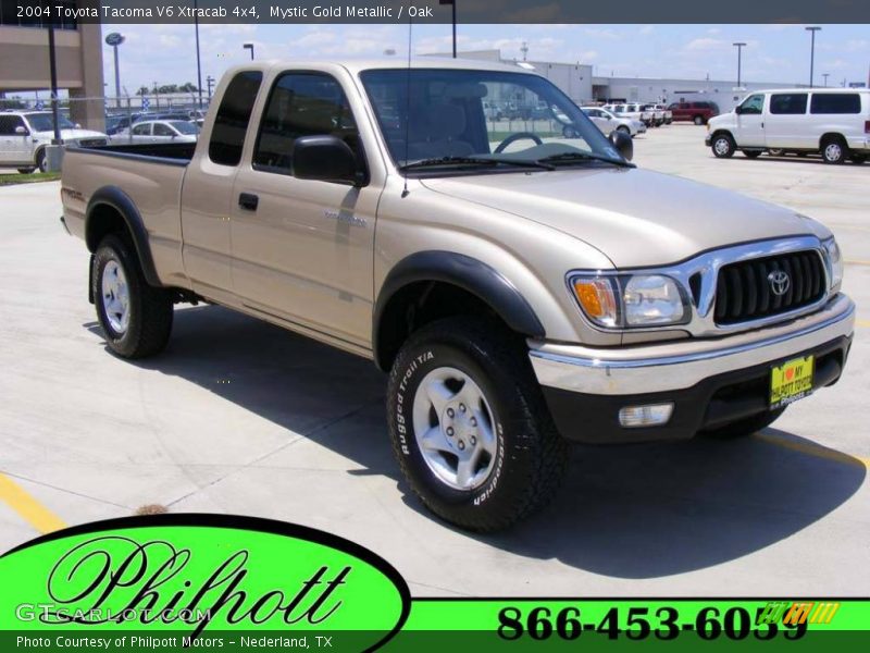 Mystic Gold Metallic / Oak 2004 Toyota Tacoma V6 Xtracab 4x4