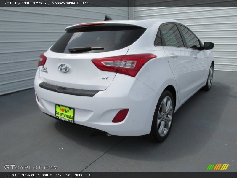 Monaco White / Black 2015 Hyundai Elantra GT