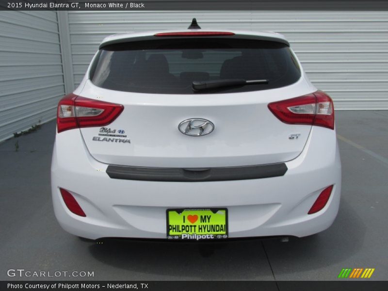 Monaco White / Black 2015 Hyundai Elantra GT