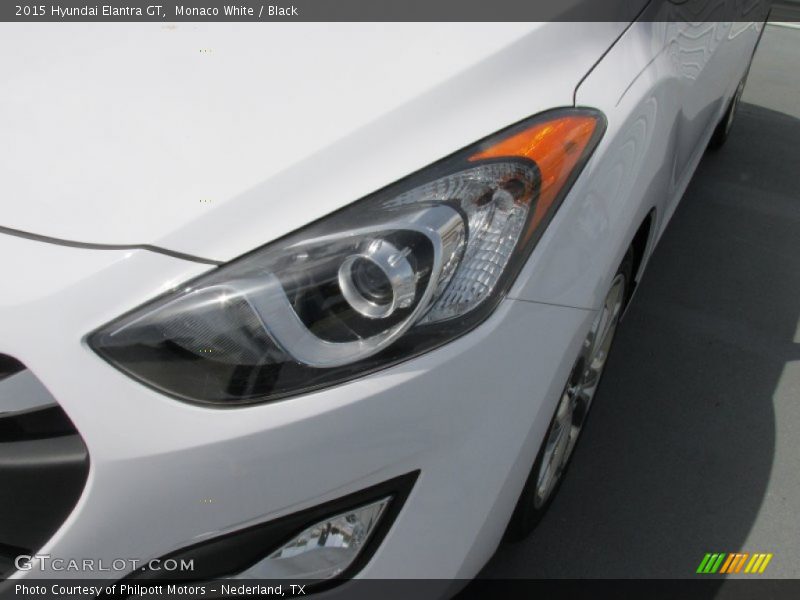 Monaco White / Black 2015 Hyundai Elantra GT