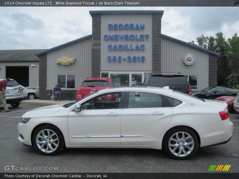 White Diamond Tricoat / Jet Black/Dark Titanium 2014 Chevrolet Impala LTZ