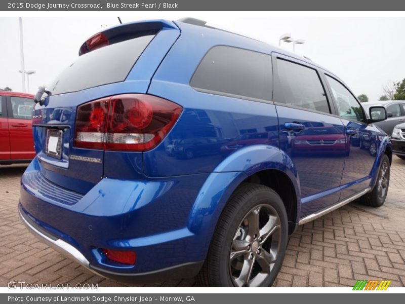 Blue Streak Pearl / Black 2015 Dodge Journey Crossroad