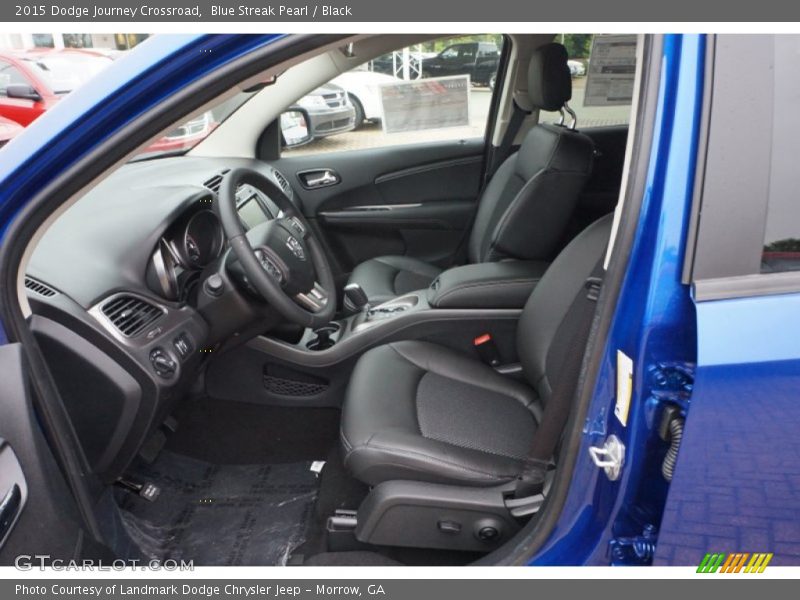 Blue Streak Pearl / Black 2015 Dodge Journey Crossroad