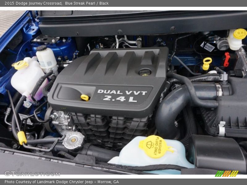 Blue Streak Pearl / Black 2015 Dodge Journey Crossroad