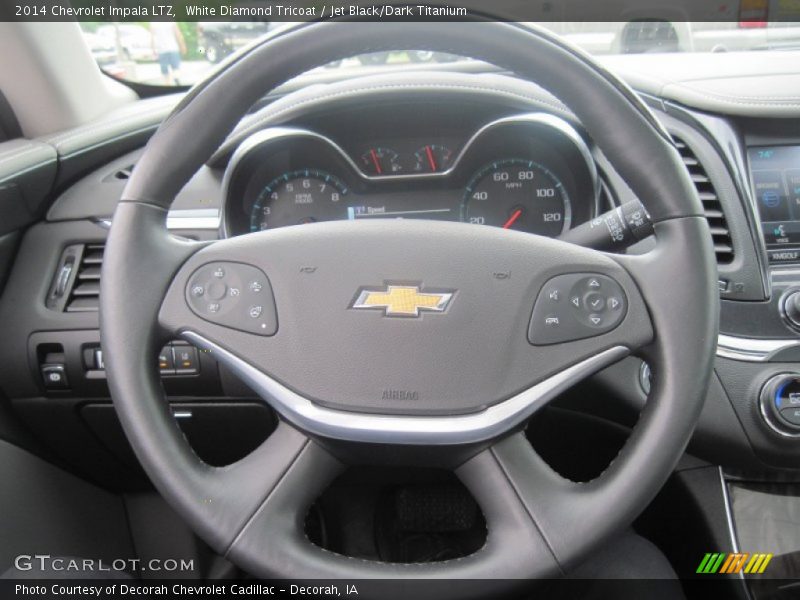 White Diamond Tricoat / Jet Black/Dark Titanium 2014 Chevrolet Impala LTZ