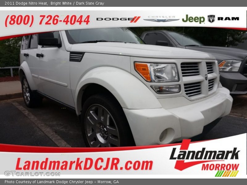 Bright White / Dark Slate Gray 2011 Dodge Nitro Heat