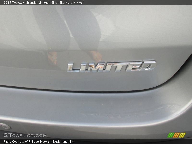 Silver Sky Metallic / Ash 2015 Toyota Highlander Limited