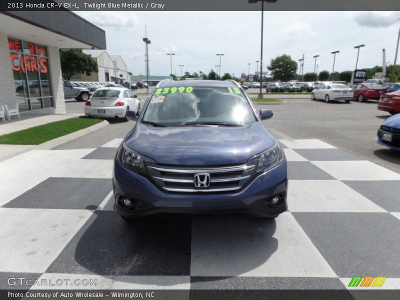 Twilight Blue Metallic / Gray 2013 Honda CR-V EX-L