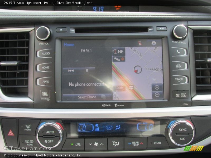 Silver Sky Metallic / Ash 2015 Toyota Highlander Limited