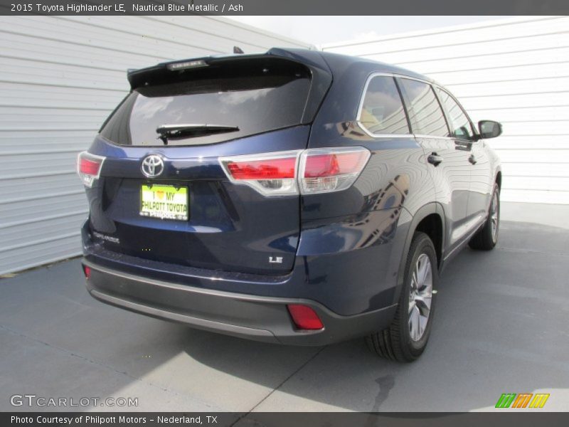 Nautical Blue Metallic / Ash 2015 Toyota Highlander LE