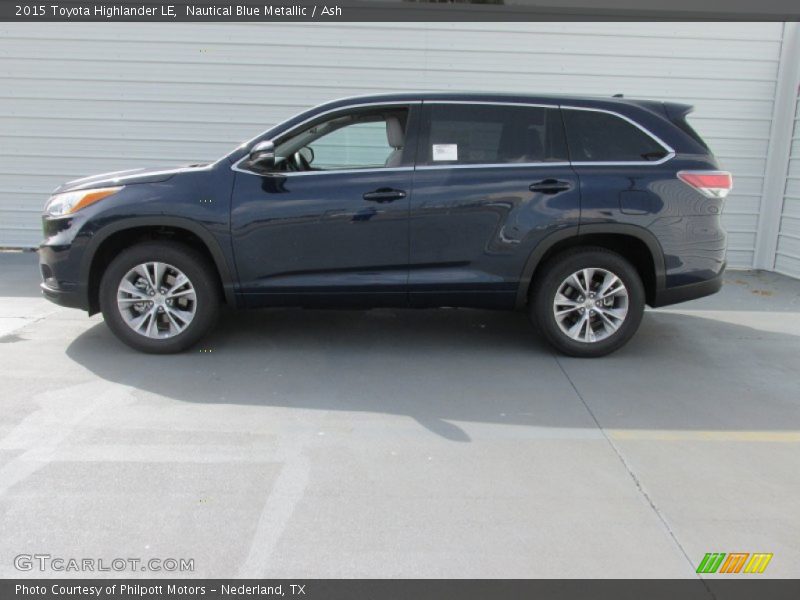 Nautical Blue Metallic / Ash 2015 Toyota Highlander LE
