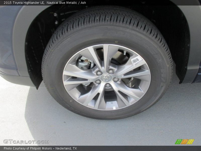 Nautical Blue Metallic / Ash 2015 Toyota Highlander LE