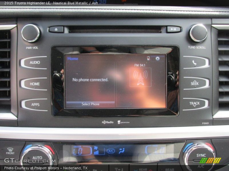 Nautical Blue Metallic / Ash 2015 Toyota Highlander LE