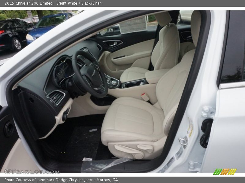 Bright White / Black/Linen 2015 Chrysler 200 Limited