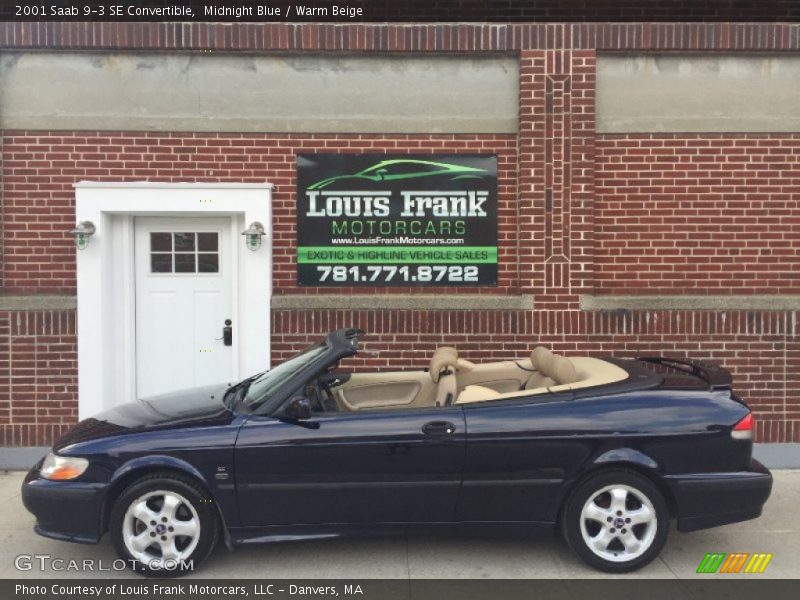 Midnight Blue / Warm Beige 2001 Saab 9-3 SE Convertible