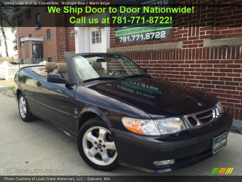 Midnight Blue / Warm Beige 2001 Saab 9-3 SE Convertible