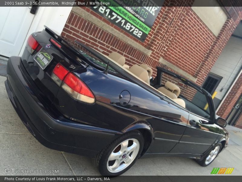 Midnight Blue / Warm Beige 2001 Saab 9-3 SE Convertible