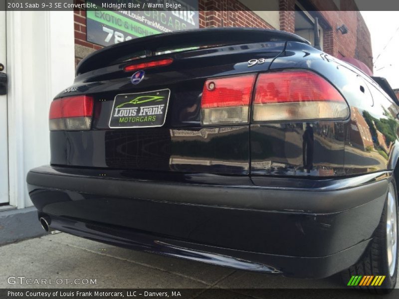 Midnight Blue / Warm Beige 2001 Saab 9-3 SE Convertible