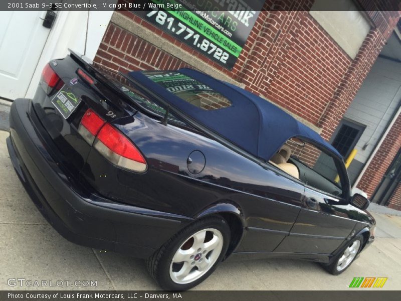 Midnight Blue / Warm Beige 2001 Saab 9-3 SE Convertible