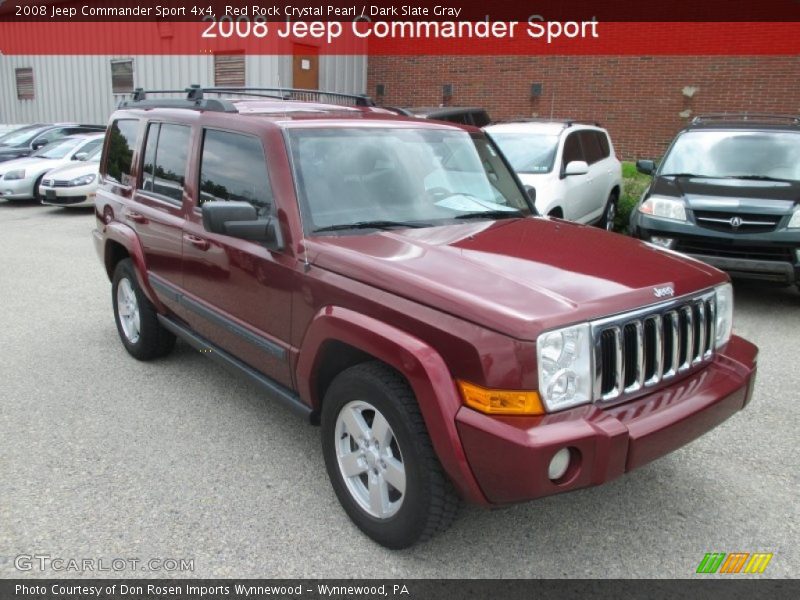 Red Rock Crystal Pearl / Dark Slate Gray 2008 Jeep Commander Sport 4x4