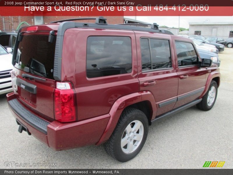 Red Rock Crystal Pearl / Dark Slate Gray 2008 Jeep Commander Sport 4x4