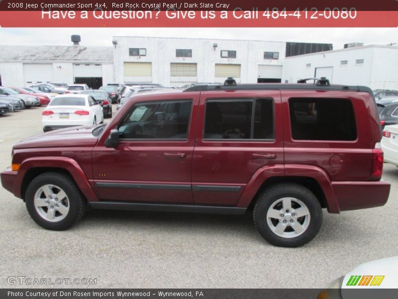 Red Rock Crystal Pearl / Dark Slate Gray 2008 Jeep Commander Sport 4x4