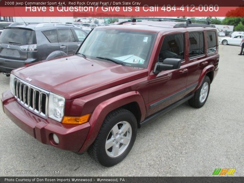 Red Rock Crystal Pearl / Dark Slate Gray 2008 Jeep Commander Sport 4x4